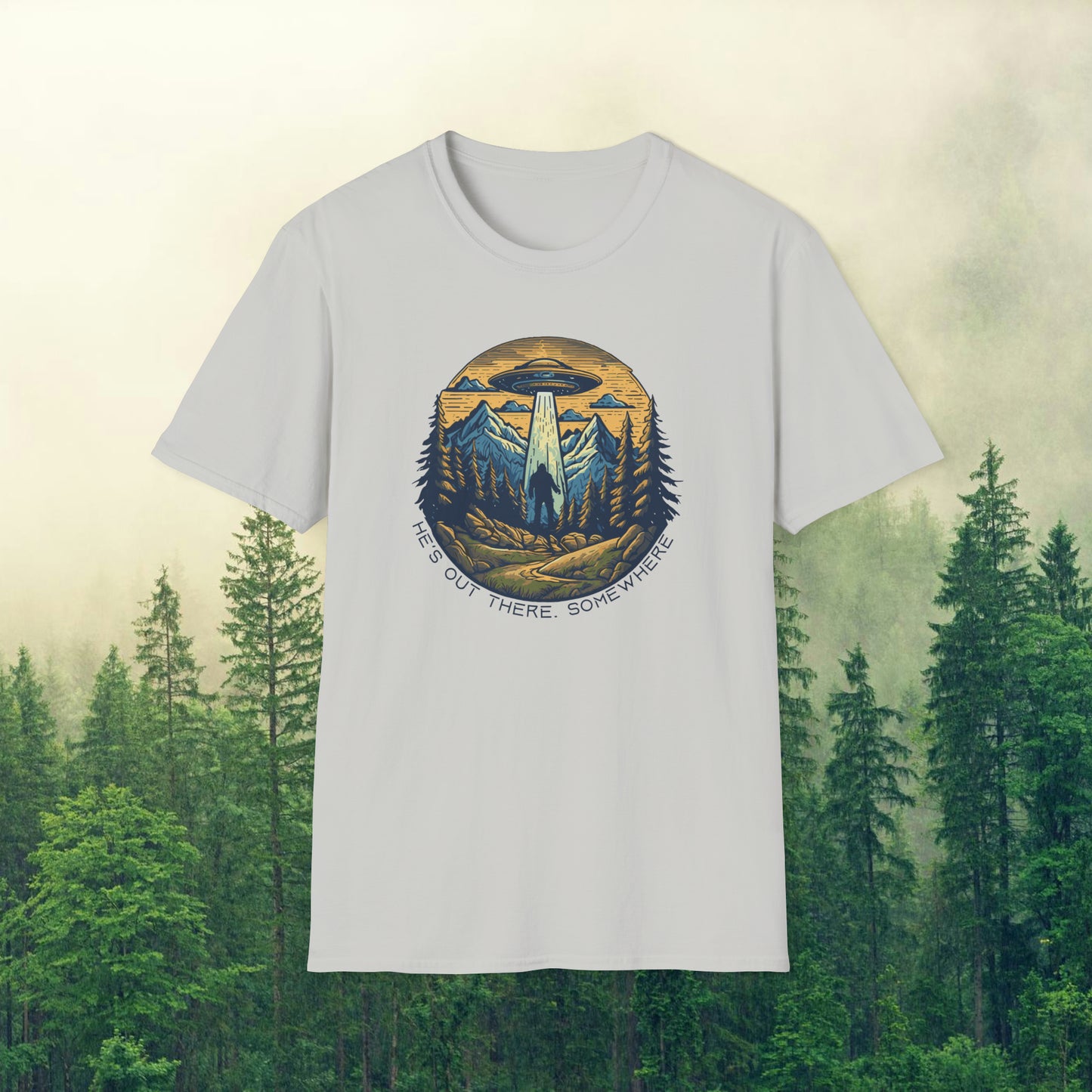 Bigfoot's UFO Escape - Sasquatchin' Adventure Tee