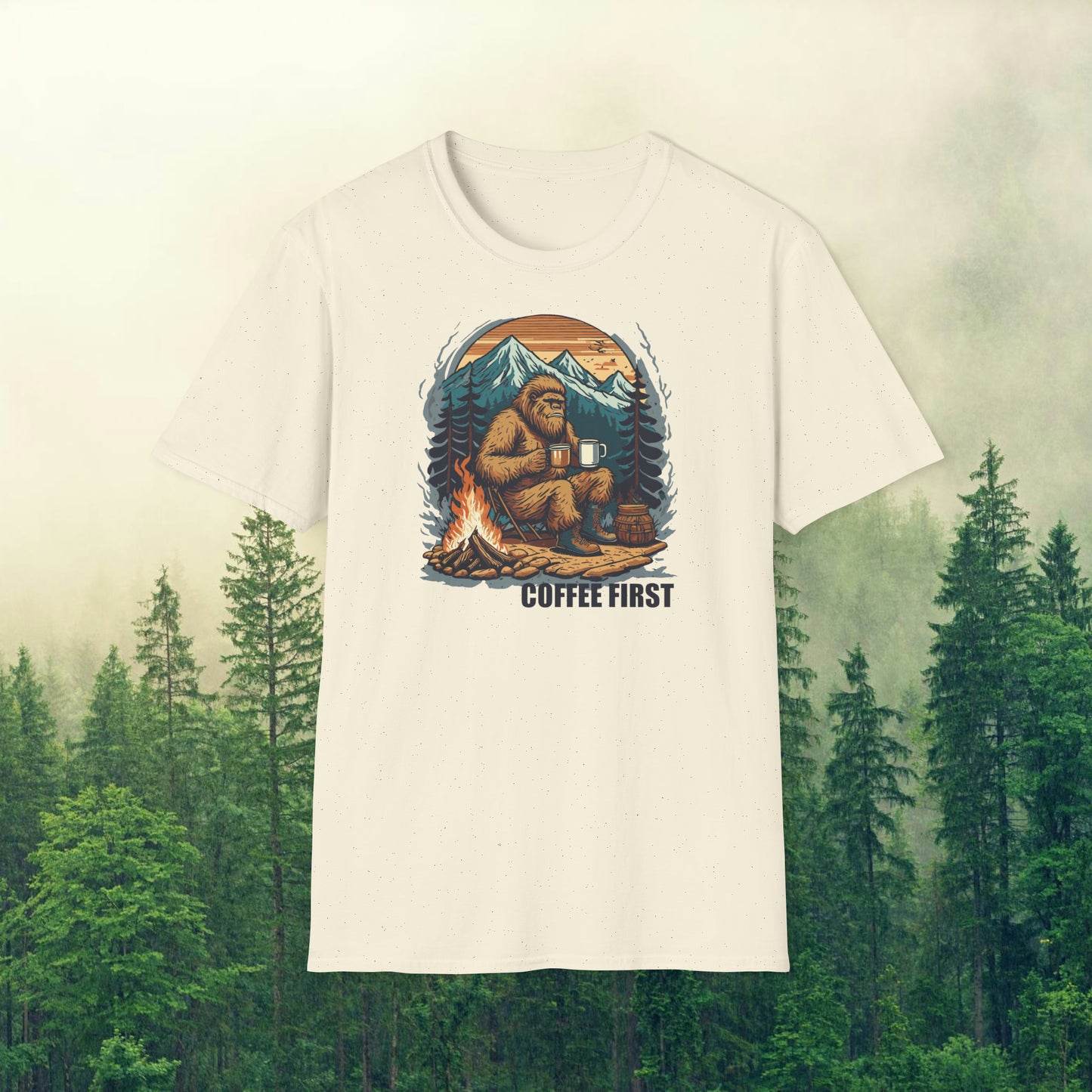 Bigfoot's Morning Brew: Sasquatchin' Adventure Tee