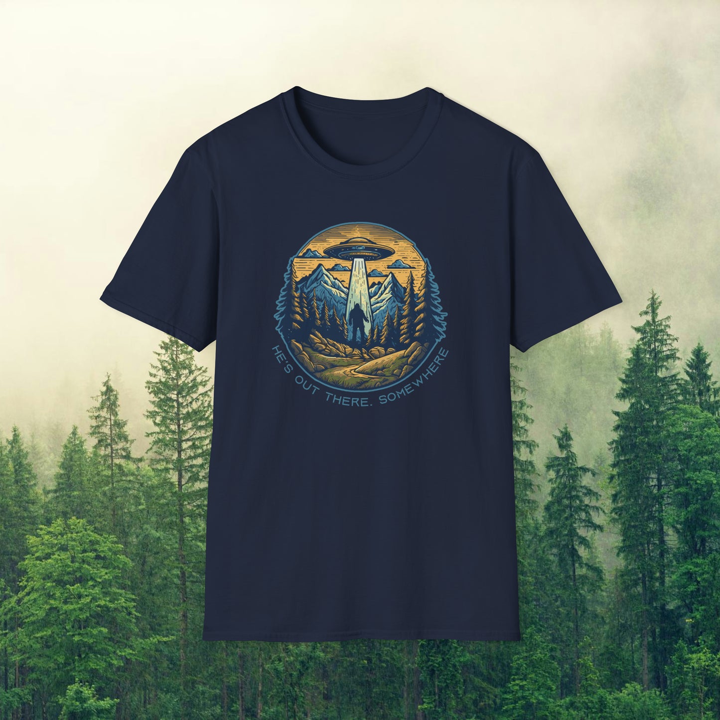 Bigfoot's UFO Escape - Sasquatchin' Adventure Tee