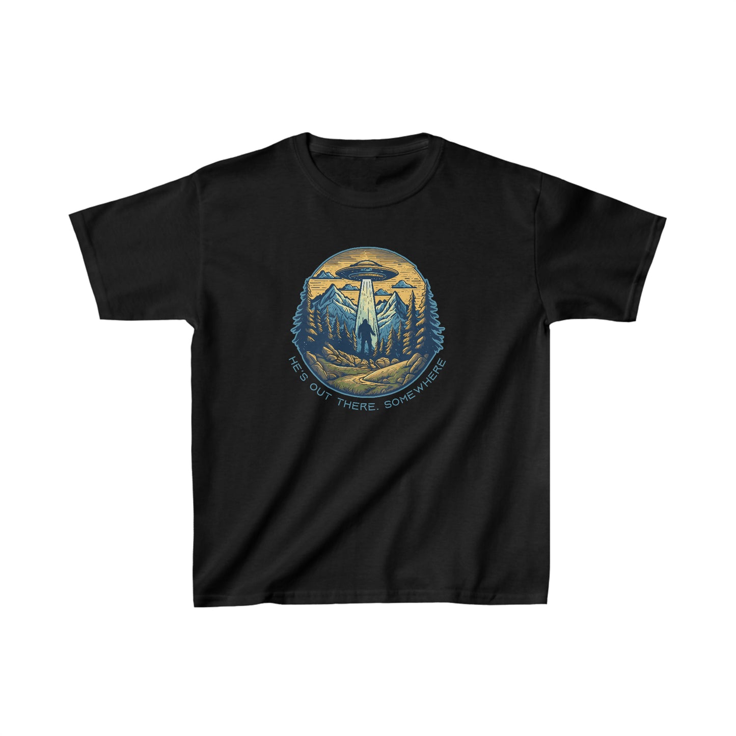 Bigfoot's UFO Escape: Sasquatchin' Adventure Youth Tee