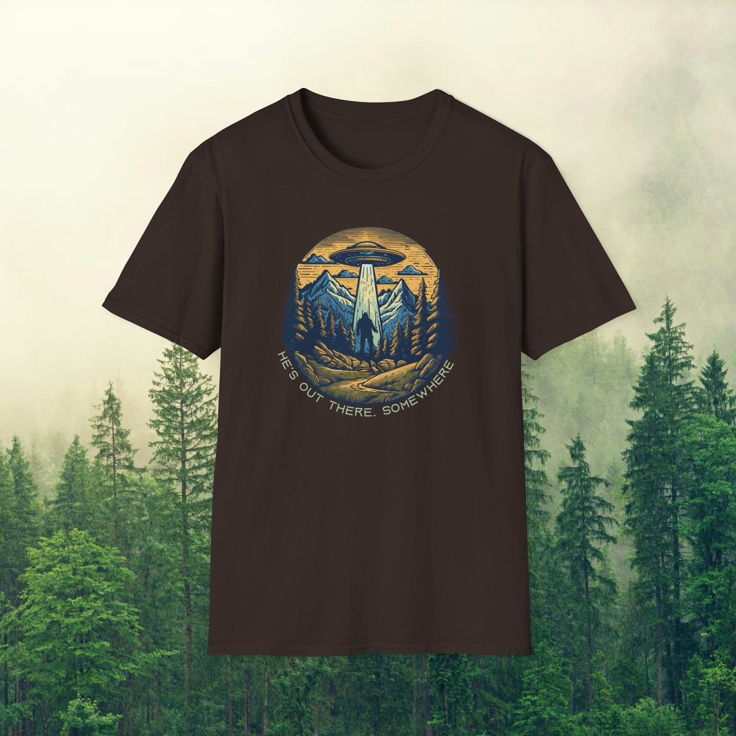 Bigfoot's UFO Escape - Sasquatchin' Adventure Tee