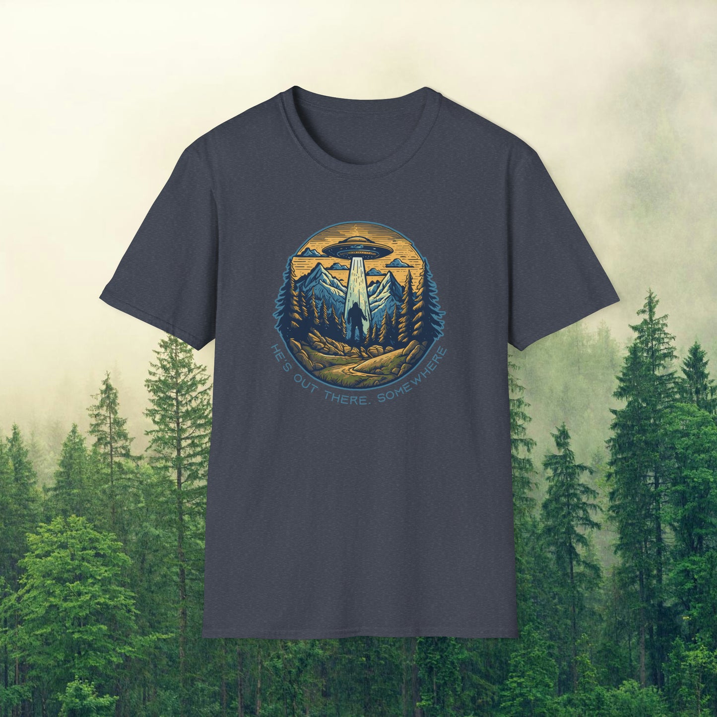 Bigfoot's UFO Escape - Sasquatchin' Adventure Tee