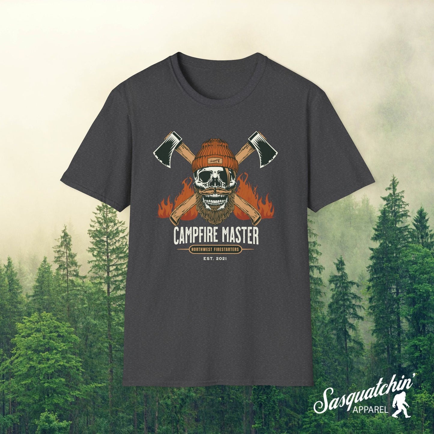 Bearded Skull Campfire Master: Sasquatchin' Adventure Tee