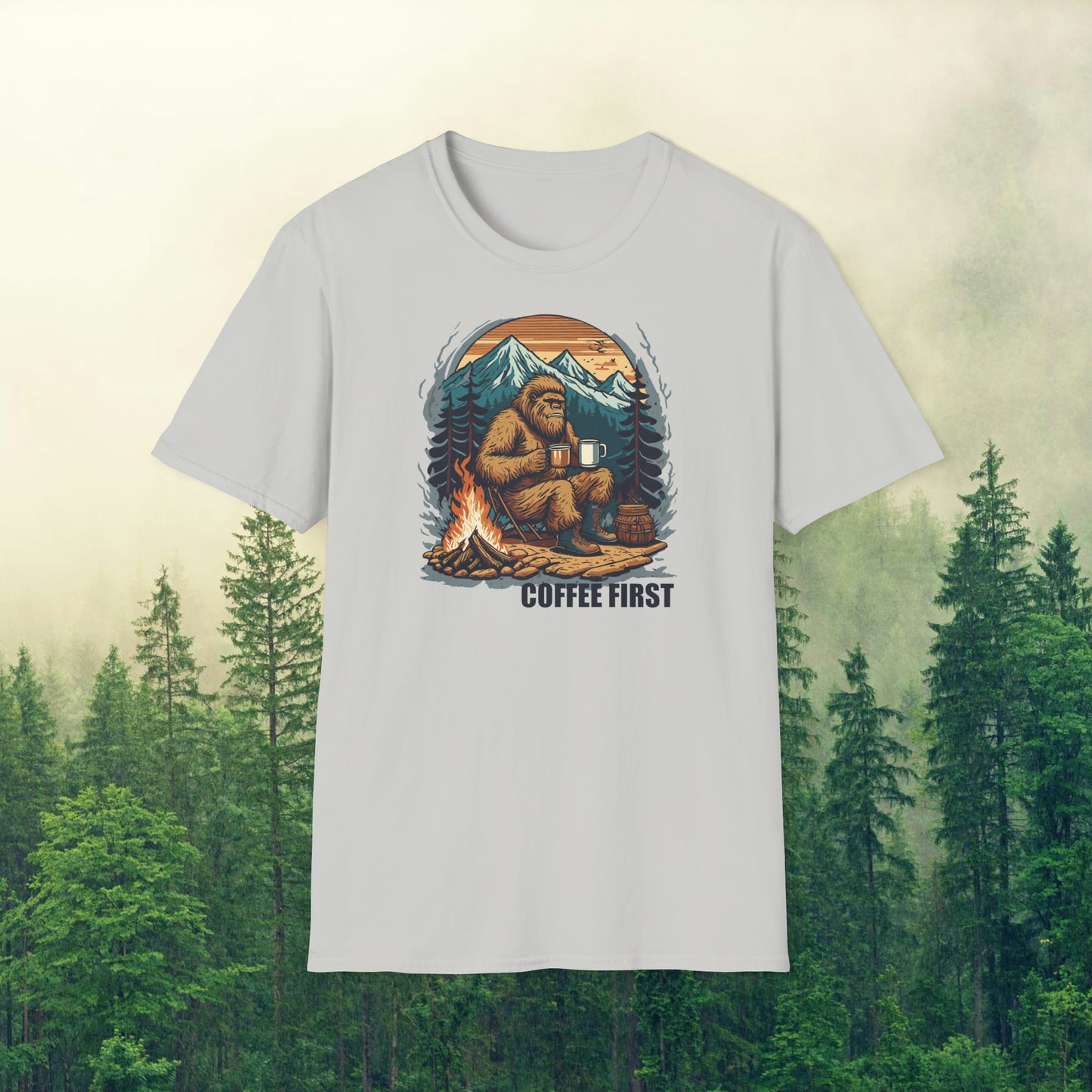 Bigfoot's Morning Brew: Sasquatchin' Adventure Tee