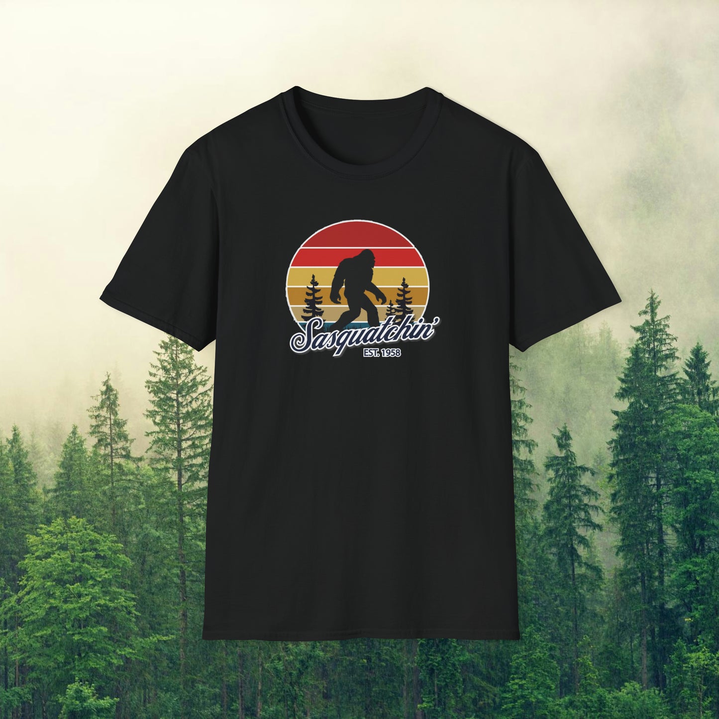 Sasquatchin' Sunset - Sasquatchin' Adventure Tee