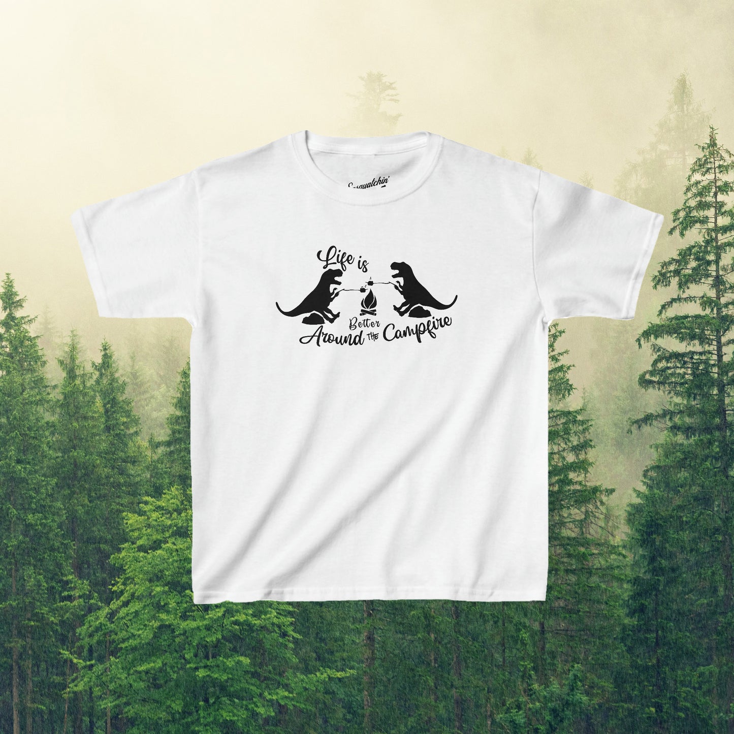 Roasty Toasty T-Rex: Sasquatchin' Adventure Youth Tee